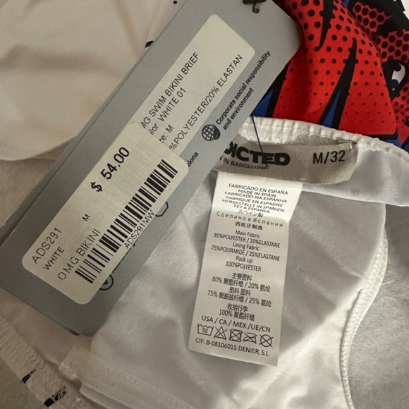 Addicted OMG Pack Up Swimsuit Medium/32 New with tags 80% polyester/20% elastane - Picture 7 of 9